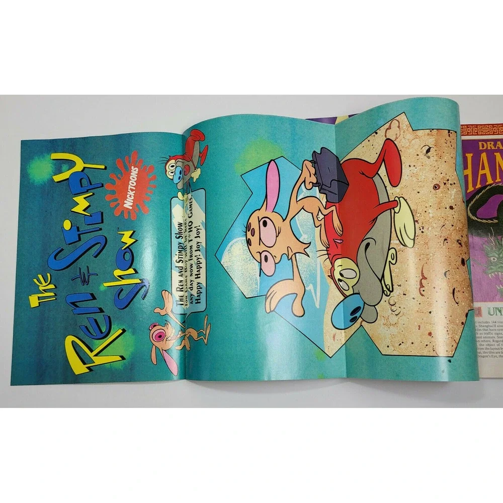 NINTENDO POWER VOLUME 44‎ MICKEY + REN & STIMPY SHOW POSTER CARDS SNES NES